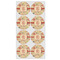 Chevron & Fall Flowers Drink Topper - Medium - Set of 12