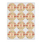 Chevron & Fall Flowers Drink Topper - Small - Set of 12