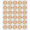 Chevron & Fall Flowers Drink Topper - XSmall - Set of 30