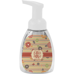 Chevron & Fall Flowers Foam Soap Bottle (Personalized)