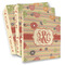 Chevron & Fall Flowers Full Wrap Binders - PARENT/MAIN