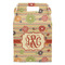 Chevron & Fall Flowers Gable Favor Box - Front