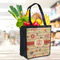 Chevron & Fall Flowers Grocery Bag - LIFESTYLE