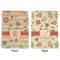 Chevron & Fall Flowers Large Laundry Bag - Front & Back View