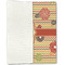 Chevron & Fall Flowers Linen Placemat - Folded Half