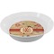 Chevron & Fall Flowers Melamine Bowl (Personalized)