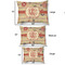 Chevron & Fall Flowers Outdoor Dog Beds - SIZE CHART