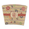 Chevron & Fall Flowers Party Cup Sleeves - without bottom - FRONT (flat)