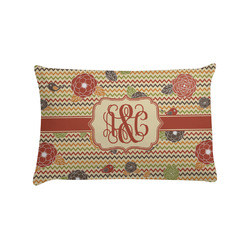 Chevron & Fall Flowers Pillow Case - Standard (Personalized)