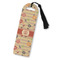 Chevron & Fall Flowers Plastic Bookmarks - Front