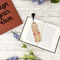 Chevron & Fall Flowers Plastic Bookmarks - In Context