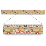 Chevron & Fall Flowers Plastic Ruler - 12" (Personalized)