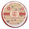 Chevron & Fall Flowers Printed Icing Circle - Large - On Cookie