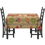 Chevron & Fall Flowers Tablecloth (Personalized)