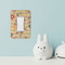 Chevron & Fall Flowers Rocker Light Switch Covers - Single - IN CONTEXT