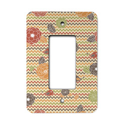 Chevron & Fall Flowers Rocker Style Light Switch Cover