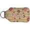 Chevron & Fall Flowers Sanitizer Holder Keychain - Small (Back)