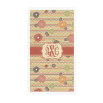 Chevron & Fall Flowers Guest Paper Towels - Full Color - Standard (Personalized)