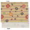 Chevron & Fall Flowers Tissue Paper - Heavyweight - Large - Front & Back