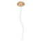 Chevron & Fall Flowers White Plastic 7" Stir Stick - Oval - Single Stick