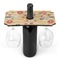 Chevron & Fall Flowers Wine Glass Holder