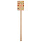 Chevron & Fall Flowers Wooden 6.25" Stir Stick - Rectangular - Single Stick