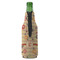 Chevron & Fall Flowers Zipper Bottle Cooler - BACK (bottle)