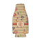 Chevron & Fall Flowers Zipper Bottle Cooler - FRONT (flat)