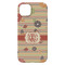 Chevron & Fall Flowers iPhone 14 Plus Case - Back