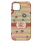 Chevron & Fall Flowers iPhone 14 Plus Tough Case - Back