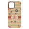 Chevron & Fall Flowers iPhone 15 Plus Tough Case - Back