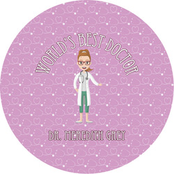 Doctor Avatar Multipurpose Round Labels - 3" (Personalized)