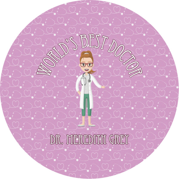 Custom Doctor Avatar Multipurpose Round Labels - Custom Sized (Personalized)