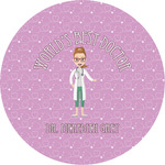 Doctor Avatar Multipurpose Round Labels - 4" (Personalized)