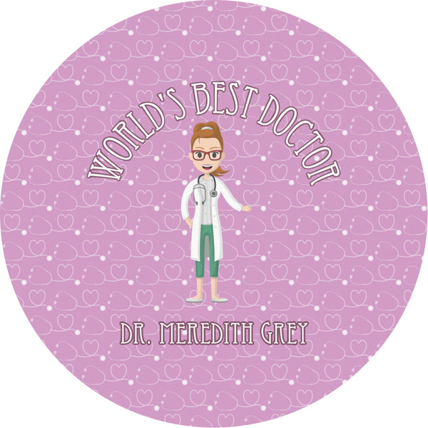 Custom Doctor Avatar Multipurpose Round Labels - 4" (Personalized)