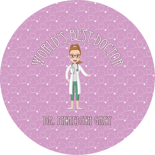 Custom Doctor Avatar Multipurpose Round Labels - 5" (Personalized)