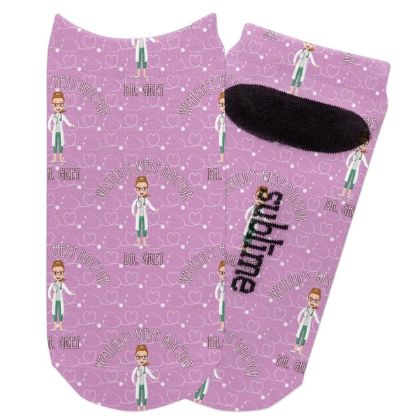 Custom Doctor Avatar Adult Ankle Socks (Personalized)