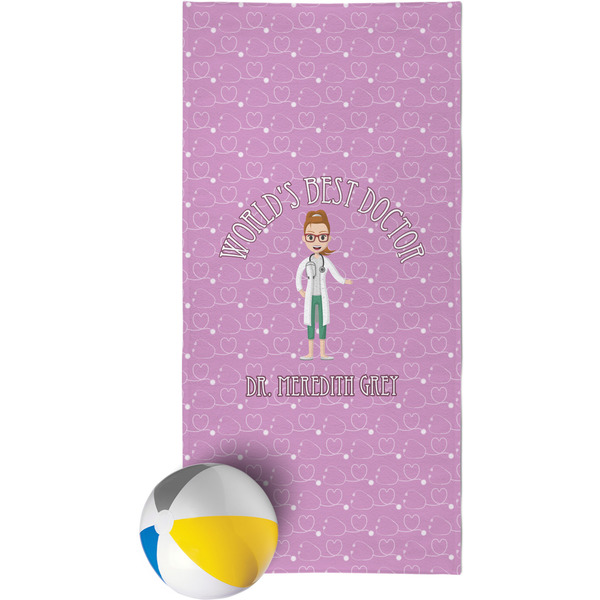 Custom Doctor Avatar Beach Towel (Personalized)