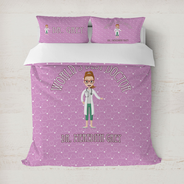 Custom Doctor Avatar Duvet Cover Set - Full / Queen (Personalized)