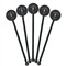 Doctor Avatar Black Plastic 5.5" Stir Stick - Round - Fan View