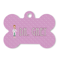 Doctor Avatar Bone Shaped Dog ID Tag (Personalized)