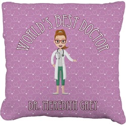Doctor Avatar Faux-Linen Throw Pillow 26" (Personalized)