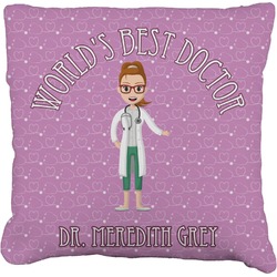Doctor Avatar Faux-Linen Throw Pillow (Personalized)