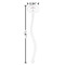 Doctor Avatar Clear Plastic 7" Stir Stick - Oval - Dimensions