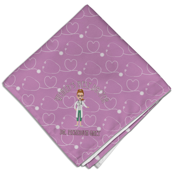 Custom Doctor Avatar Cloth Dinner Napkin - Single w/ Name or Text