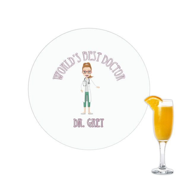 Custom Doctor Avatar Printed Drink Topper - 2.15" (Personalized)