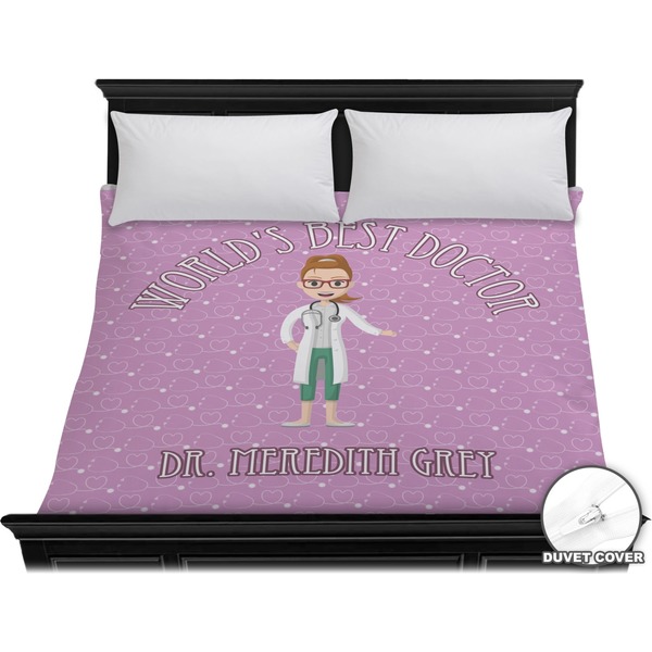 Custom Doctor Avatar Duvet Cover - King (Personalized)