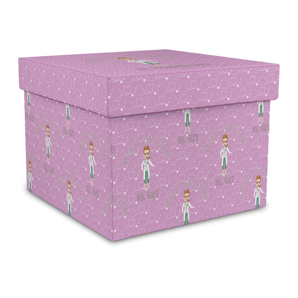 Custom Doctor Avatar Gift Box with Lid - Canvas Wrapped - Large (Personalized)