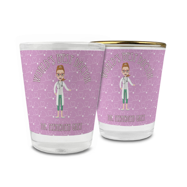 Custom Doctor Avatar Glass Shot Glass - 1.5 oz (Personalized)