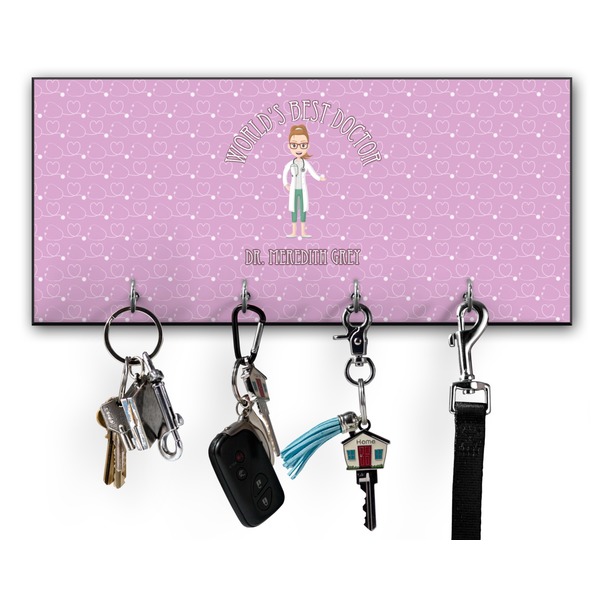 Custom Doctor Avatar Key Hanger w/ 4 Hooks w/ Graphics and Text